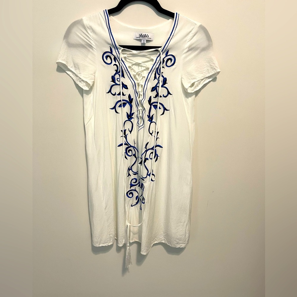 Lulu’s Embroidered Tie Dress